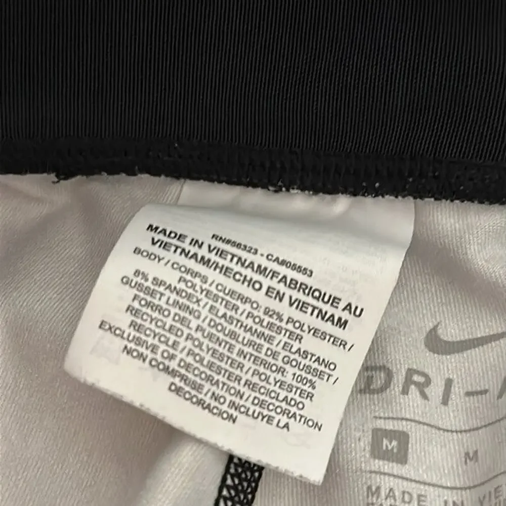 Nike Leggings Womens Medium Black‎ Gray Legging Crop Performace Gym Training
